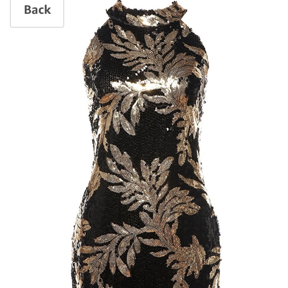 Beautiful Black and Gold Sequin Dress